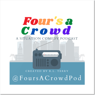Four's a Crowd Podcast Logo 2 Posters and Art